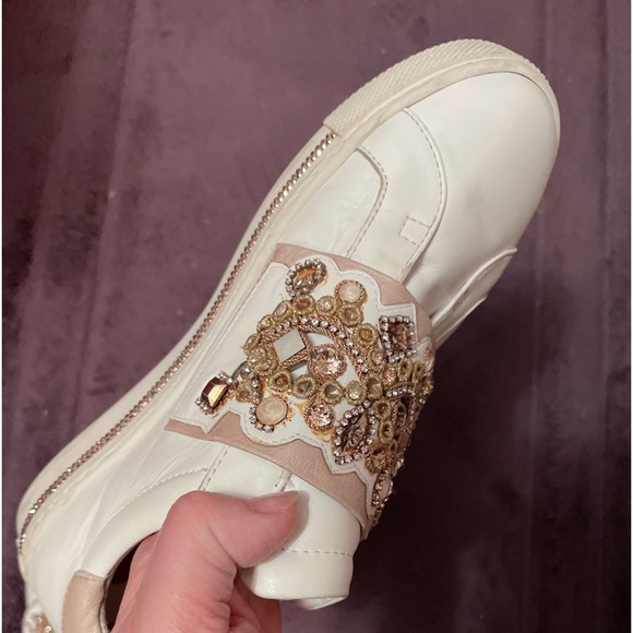 Rene Caovilla Embellished Crystal Sneakers, Size 36 - Picture 6 of 7